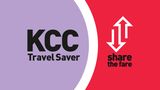 KCC Travel Saver logo with text next to it saying 'Share the Fare'.
