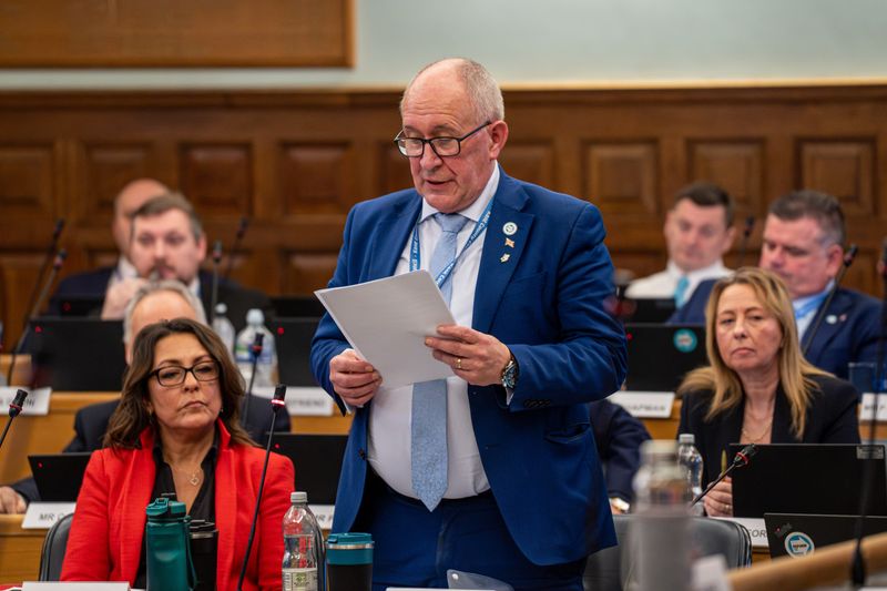 Deputy Leader Brian Collins addresses Budget County Council