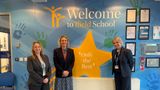 Cllr Beverley Fordham and Cllr Georgia Foster with the head of Ifield School Maddie Arnold-Jones