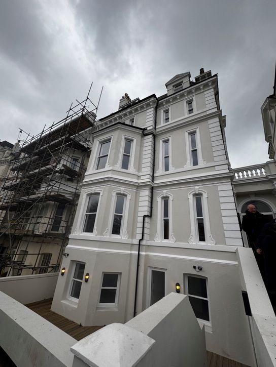 A shot of the outside of 45 Augusta Gardens in Folkestone after its transformation