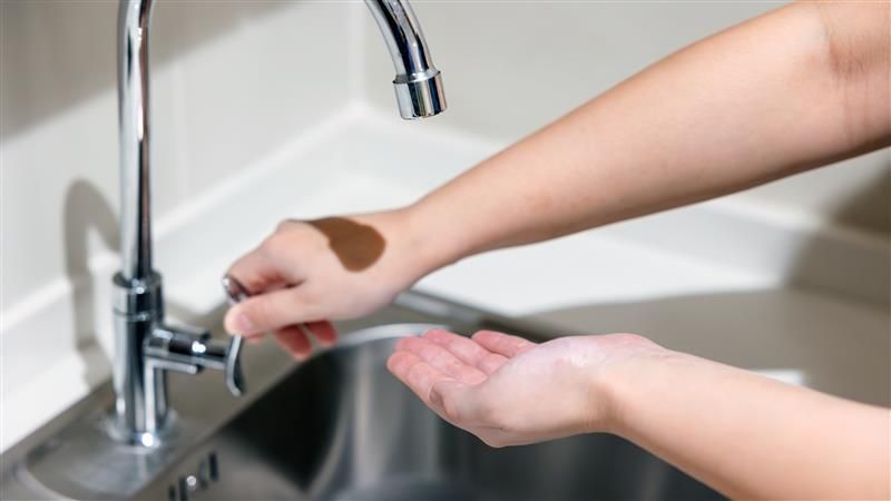 A chrome tap 