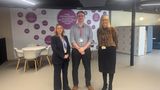 KCC Cabinet Member for Education and Skills, Beverley Fordham, at Margate Digital Campus with the Head of Campus Ross Buttery and EKC Group Chief Executive Officer, Lucy McLeod