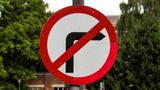 No right turn sign