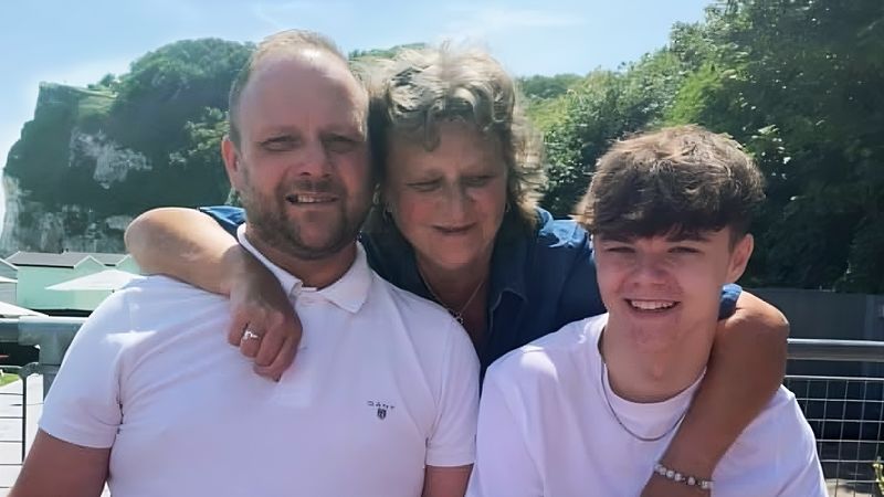 Kim Wallis with son Lee (left) and grandson Charlie