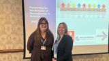 Member for Education Beverley Fordham with Melissa Devine, who led the PINS Project in Kent