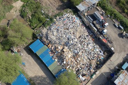 A drone image of organised waste crime.
