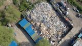 A drone image of organised waste crime.
