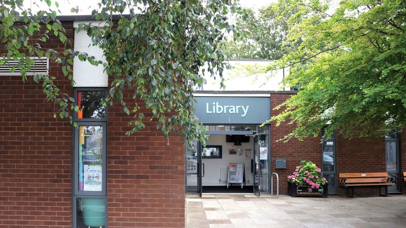 An exterior shot showing the entrance to Broadstairs Library