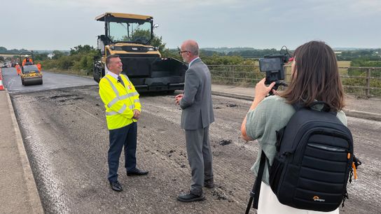 Peter Osborne smiles while he is talking to ITV Meridian.