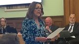 Leader of Kent County Council stands and addresses the council at the full council meeting