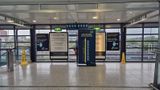 The inside of Ashford International train station is sat empty