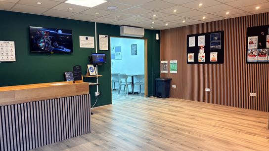 The reception area of SALT college