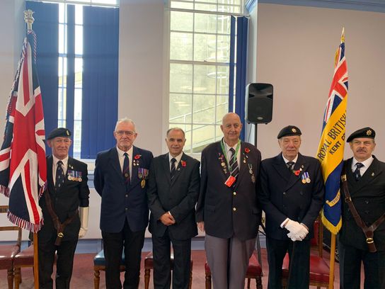 Veterans gather at County Hall for the launch of the Poppy Appeal 2023