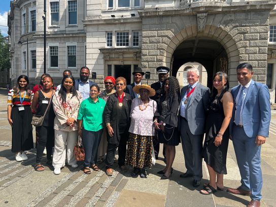 Windrush elders join family and dignitaries outside County Hall