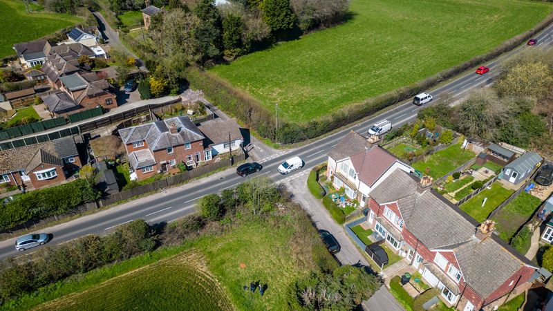 Aerial view of the junction at Kent Street and Malling Road, near Maidstone